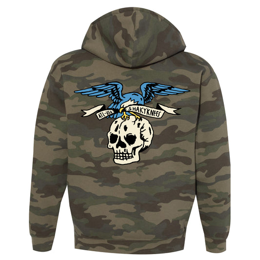 Skull & Eagle Zip-Up Hoodie