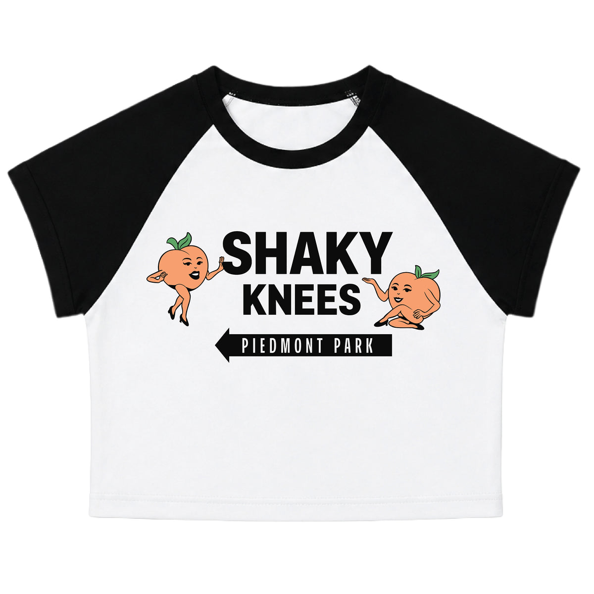 Women's Peaches Crop Raglan Lineup Tee