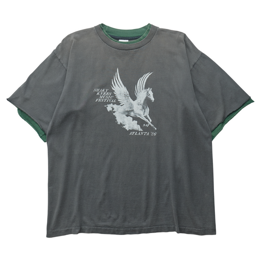 SK x Springy Gray Pegasus Tee - L